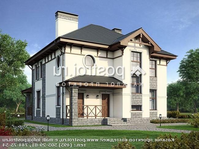 U-183-1P проект двухэтажного дома из пеноблоков размером 13 на 11 