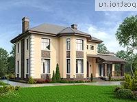 U-184-1P проект двухэтажного дома из пеноблоков размером 11 на 17 