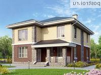 U-189-1P проект двухэтажного дома из пеноблоков размером 13 на 10