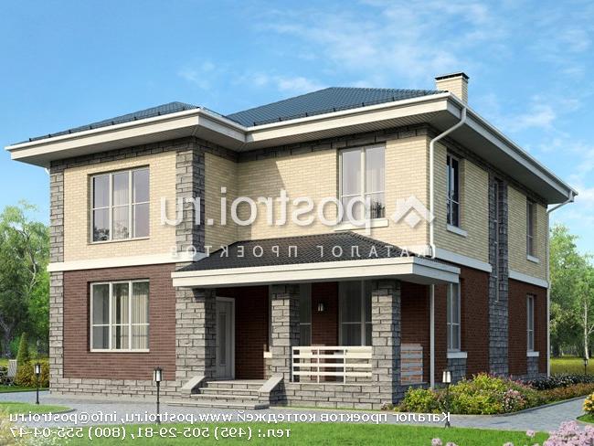 U-189-2K проект двухэтажного дома из кирпича размером 10 на 13