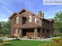 U-191-1P проект одноэтажного коттеджа из пенобетона с мансардой размером 15 на 11 