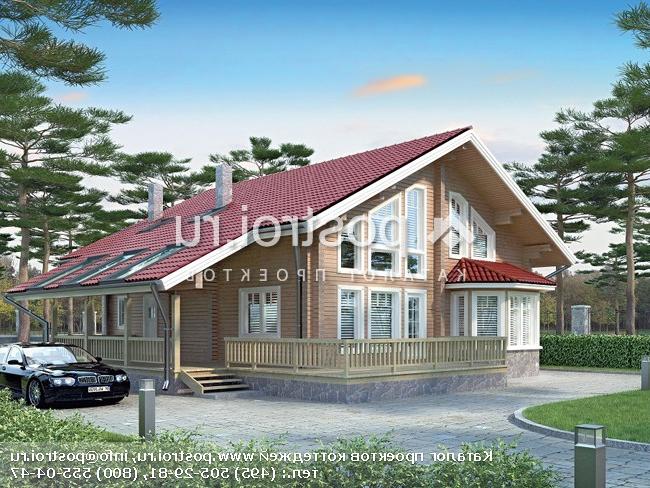 U-193-1D проект двухэтажного деревянного коттеджа из бруса размером 10 на 11 