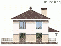 U-193-1P проект двухэтажного дома из пеноблоков размером 12 на 10 - вид справа U-193-1P проект двухэтажного дома из пеноблоков размером 12 на 10 - вид справа