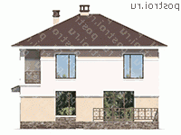 U-193-1P проект двухэтажного дома из пеноблоков размером 12 на 10 - вид сзади U-193-1P проект двухэтажного дома из пеноблоков размером 12 на 10 - вид сзади