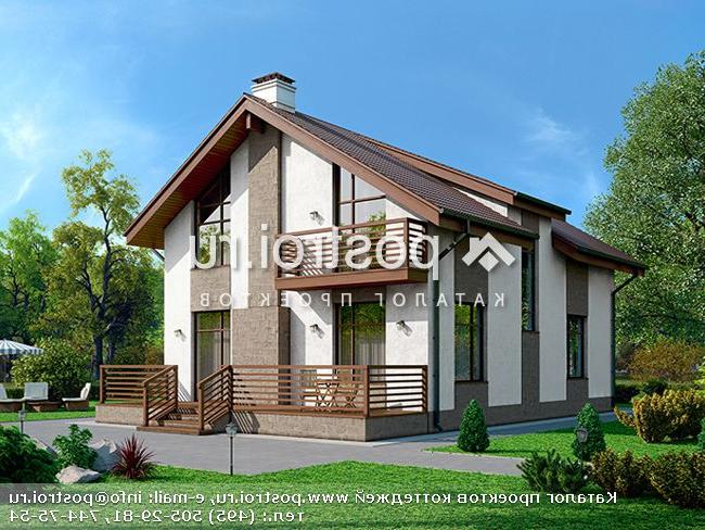 U-194-1P проект одноэтажного коттеджа из пенобетона с мансардой размером 10 на 15