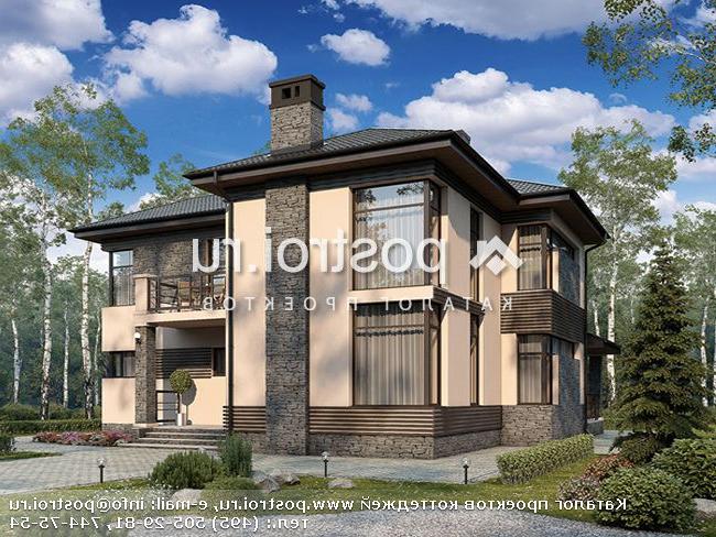 U-202-1P проект двухэтажного дома из пенобетона размером 16 на 15 