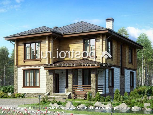 U-203-1K проект двухэтажного дома из кирпича размером 13 на 10 