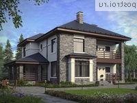 U-213-1K проект двухэтажного дома из кирпича размером 14 на 13 