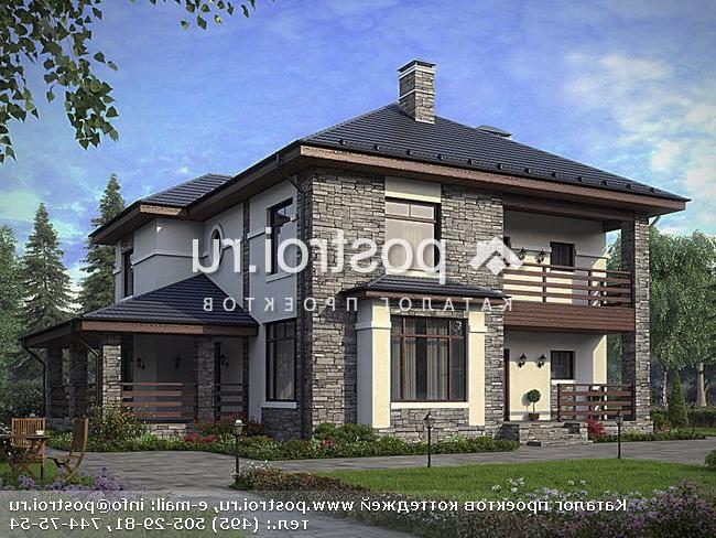 U-213-1K проект двухэтажного дома из кирпича размером 14 на 13 