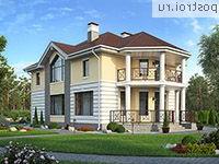 U-221-1P проект двухэтажного коттеджа из газобетона размером 13 на 11