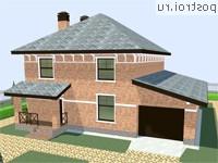 U-228-2P проект двухэтажного коттеджа из газобетона с гаражом размером 14 на 12