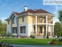 U-229-1P проект двухэтажного коттеджа из газобетона с мансардой размером 15 на 10 