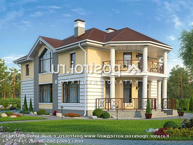 U-229-1P проект двухэтажного коттеджа из газобетона с мансардой размером 15 на 10 