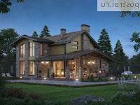 U-236-1P проект двухэтажного дома из газобетона с гаражом размером 19 на 13 