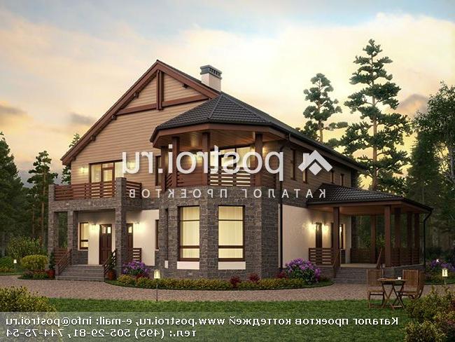 U-241-1P проект двухэтажного дома из газобетона размером 15 на 13 