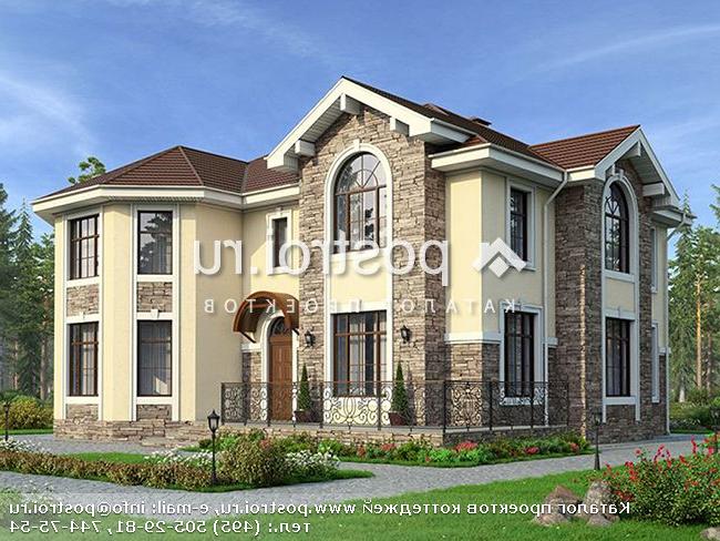 U-251-1K проект двухэтажного коттеджа из кирпича размером 14 на 15 