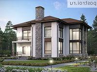 U-268-1K проект двухэтажного дома из кирпича размером 15 на 15 
