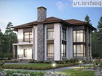 U-268-3K проект двухэтажного дома из кирпича размером 15 на 15 