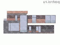 U-286-1K проект двухэтажного дома из кирпича размером 19 на 22 - вид спереди