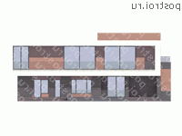 U-286-1K проект двухэтажного дома из кирпича размером 19 на 22 - вид сзади