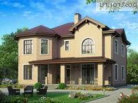 U-291-1K проект двухэтажного коттеджа из кирпича с мансардой размером 15 на 13 