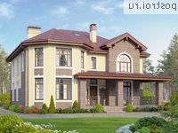 U-294-1P проект двухэтажного дома из пеноблоков с мансардой размером 13 на 13 