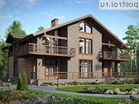 U-296-1P проект двухэтажного дома из пеноблоков размером 15 на 14