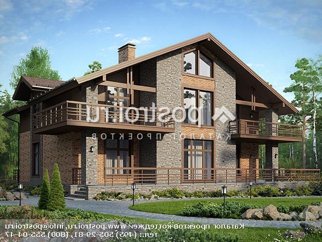 U-296-1P проект двухэтажного дома из пеноблоков размером 15 на 14