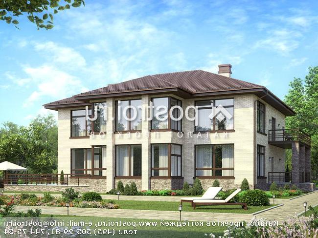 U-349-1K проект двухэтажного дома из кирпича размером 18 на 15 