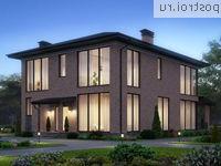 U-439-1P проект двухэтажного дома из газобетона с цоколем размером 16 на 12