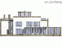 U-524-1M проект трехэтажного монолитного дома размером 23 на 32 - вид сзади