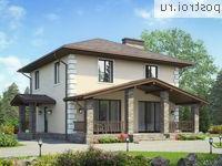 V-133-1P проект двухэтажного дома из газобетона размером 9 на 10