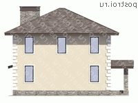 V-133-1P проект двухэтажного дома из газобетона размером 9 на 10 - вид справа