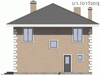 V-133-3P проект двухэтажного дома из газобетона размером 9 на 10  - вид слева