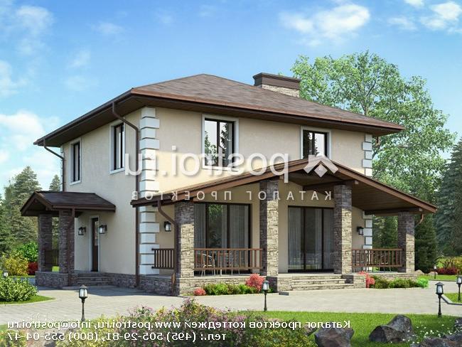 V-136-1K проект двухэтажного дома из кирпича размером 9 на 9 