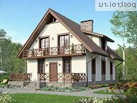 V-142-1P проект двухэтажного дома из газобетона размером 11 на 8 