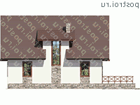 V-142-1P проект двухэтажного дома из газобетона размером 11 на 8  - вид справа