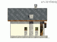 V-143-1P проект двухэтажного дома из газобетона размером 9 на 12  - вид справа