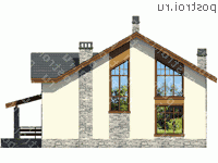 V-143-1P проект двухэтажного дома из газобетона размером 9 на 12  - вид сзади