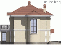 V-146-1P проект двухэтажного дома из газобетона размером 11 на 10  - вид справа