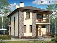 V-150-2P проект двухэтажного дома из газобетона размером 10 на 11 