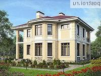 V-155-1P проект двухэтажного коттеджа из пеноблоков размером 12 на 12 