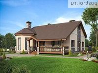 V-165-1P проект одноэтажного дома из пеноблоков размером 16 на 16 