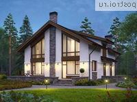 V-172-1K проект одноэтажного дома из кирпича с мансардой размером 11 на 10 