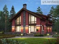 V-172-1K проект одноэтажного дома из кирпича с мансардой размером 11 на 10 