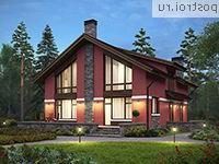 V-172-1P проект одноэтажного дома из пеноблоков с мансардой размером 11 на 10 