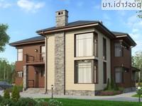 V-205-1P проект двухэтажного дома из пенобетона размером 15 на 14 