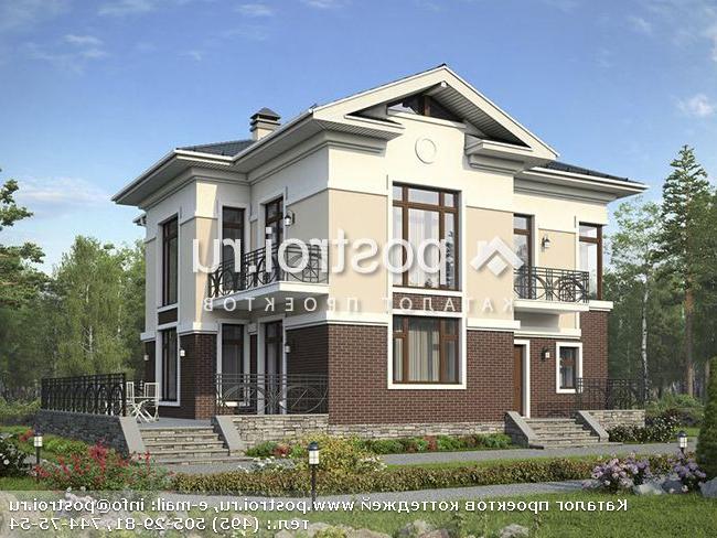 V-213-1K проект двухэтажного дома из кирпича размером 13 на 13 