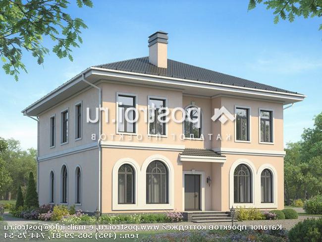 V-216-1P проект двухэтажного дома из пенобетона размером 12 на 14 