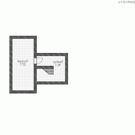 V-218-1P проект двухэтажного дома из пенобетона с подвалом и гаражом размером 13 на 14  - подвал